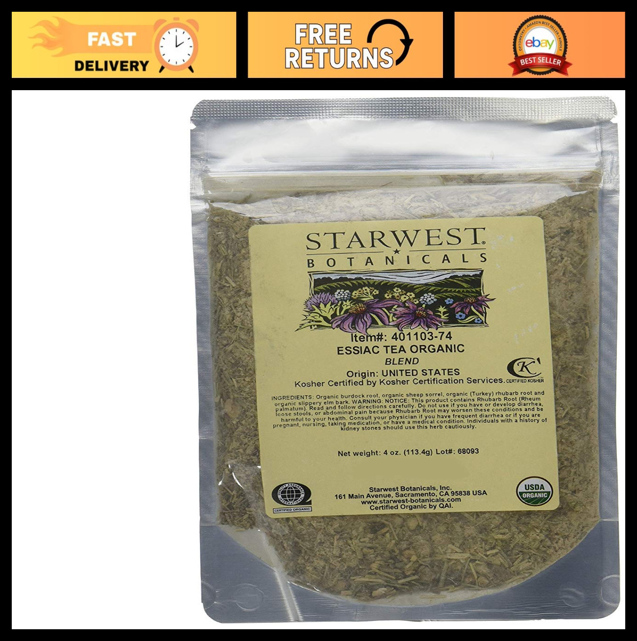 Organic Essiac Tea Blend – Herbal Detox, Immune Support, Natural Wellness