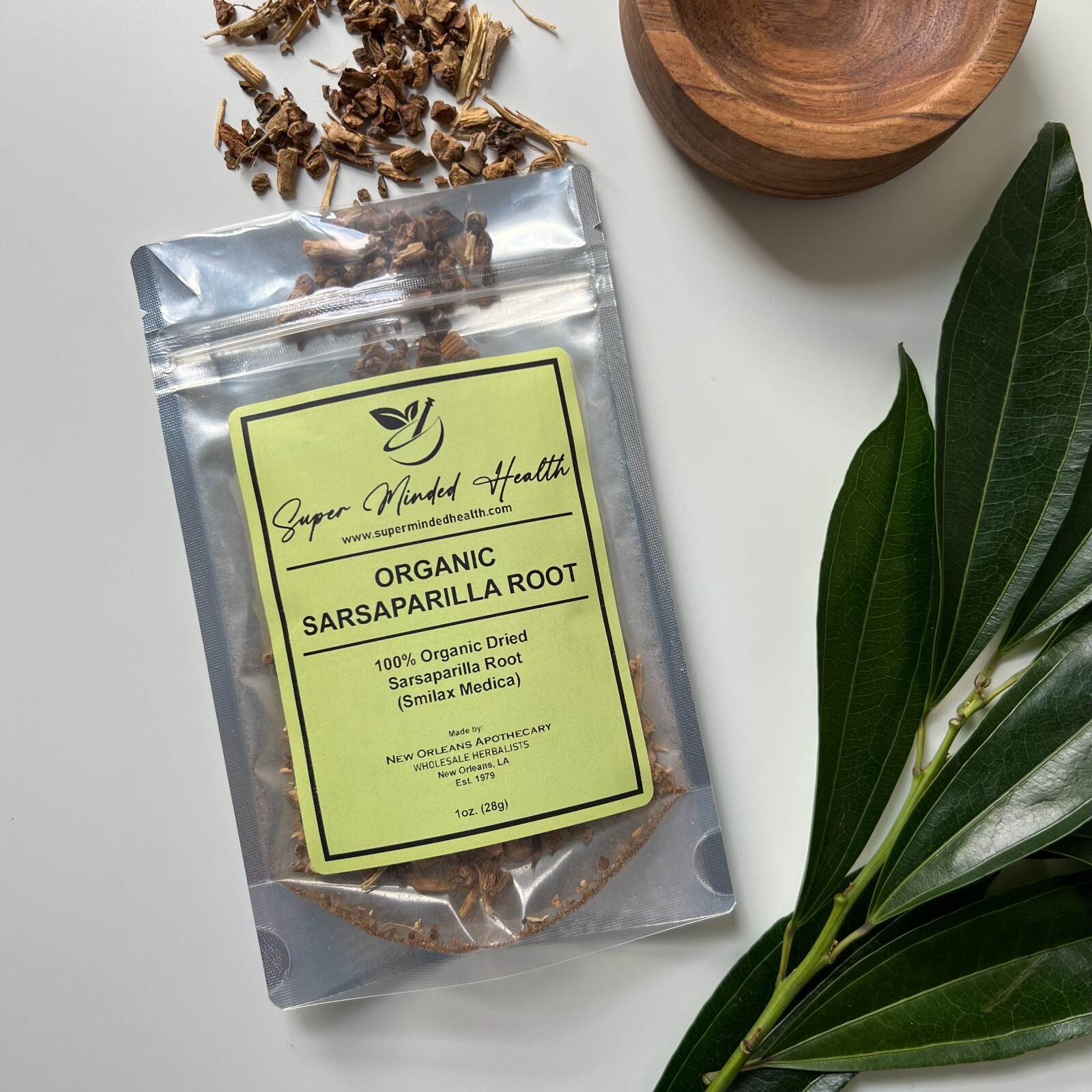 Sarsaparilla Root | C/S Organic Dried Cut and Sifted | Smilax Medica