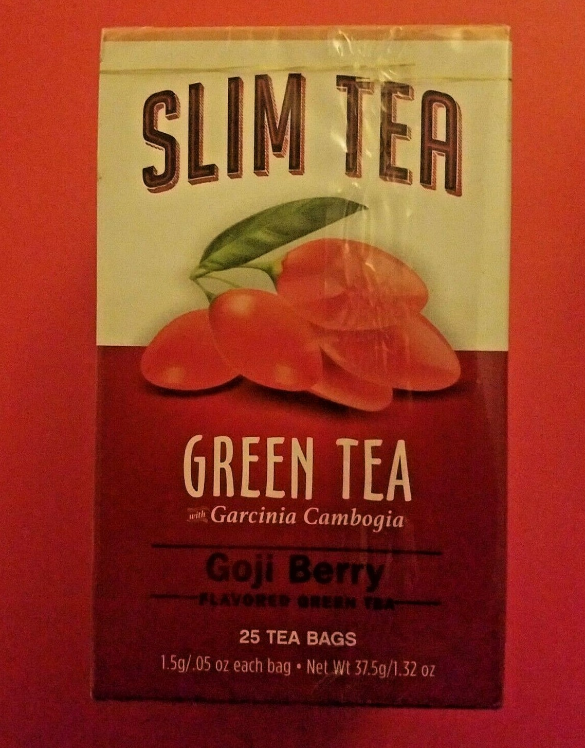 2 PACK SLIM TEA GARCINIA CAMBOGIA GREEN TEA GOJI BERRY 25 TEA BAGS PER BOX