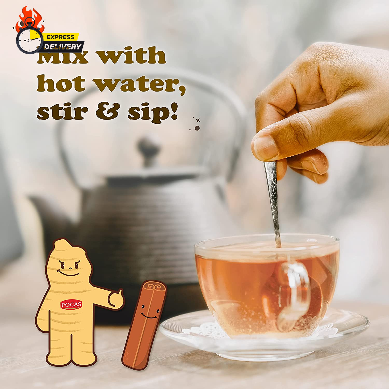 Honey Ginger Tea, Cinnamon, 18 Grams, 20 Bags (Pack of 2)