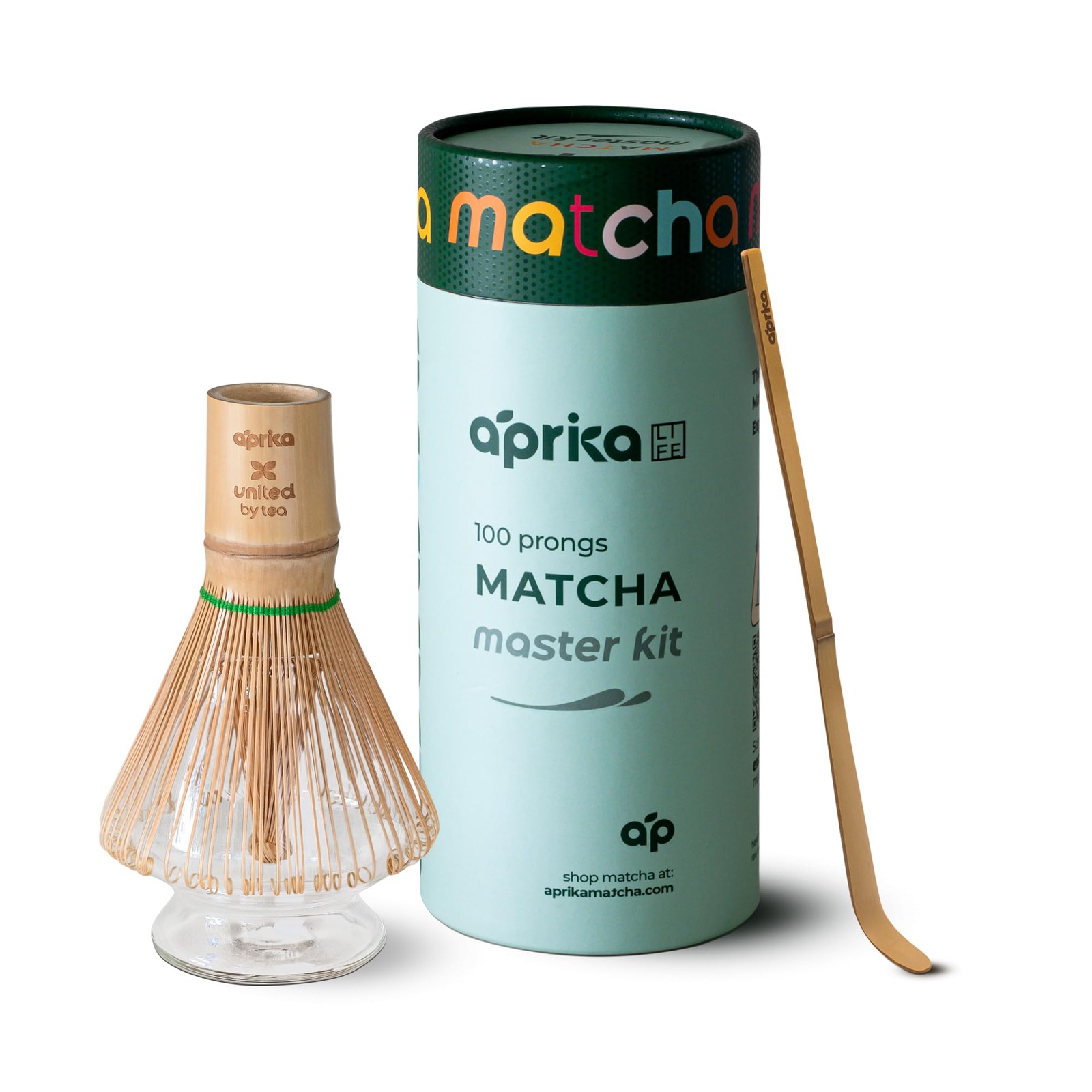 Aprika Life Matcha Bamboo Whisk Set with Holder | 100 Prong Chasen, Bamboo Sc…