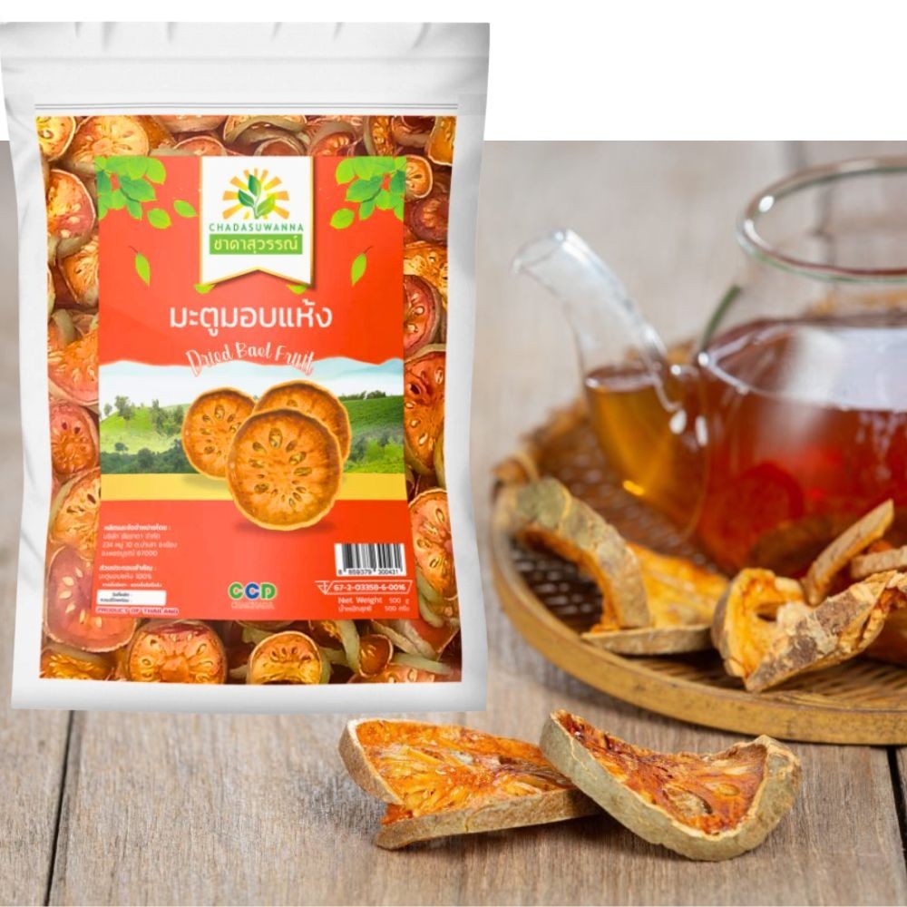 Dried Bael Fruit Tea 100g Thai Herbal Tea Natural Sun-Dried Slices CHADASUWANNA