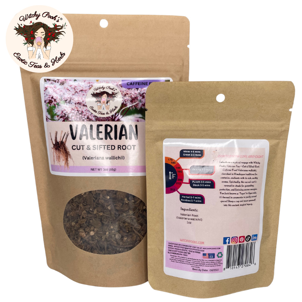 Valerian Root Loose Leaf Herbal Tea for Anxiety, Stress Relief and Sleep Aid