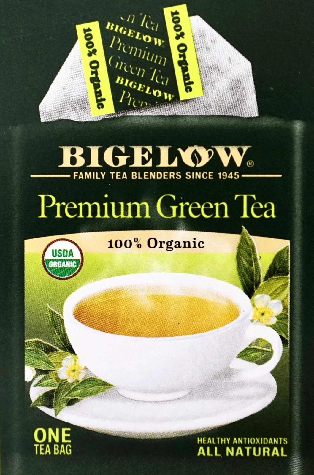 Bigelow Premium 100% Organic Chinese Green Tea, Individually Wrapped