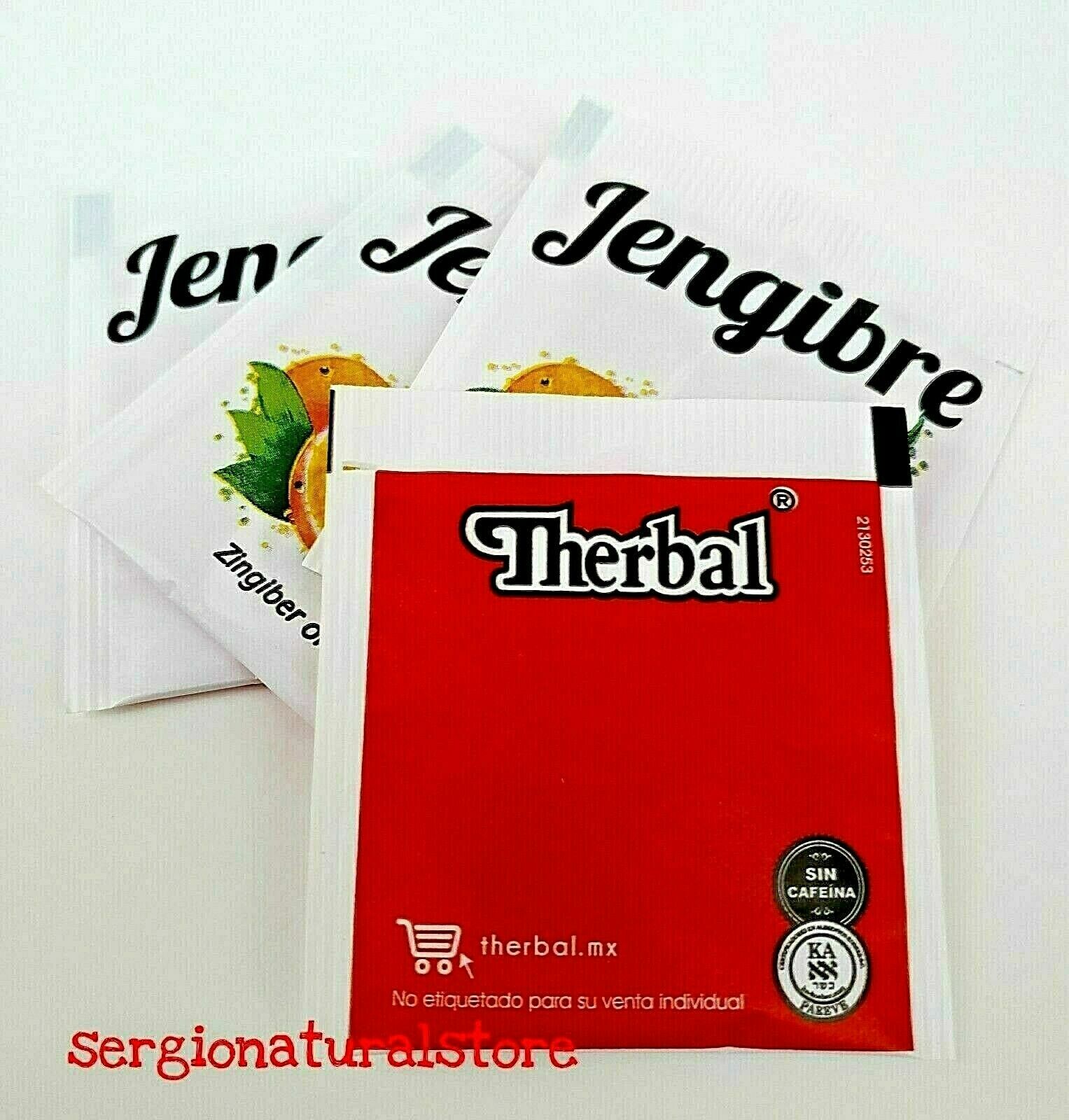 2 Packs TE de JENGIBRE / GINGER TEA BLEND 50 Bags Therbal Made in Mexico