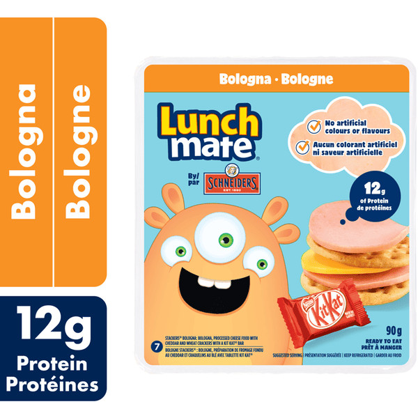 Schneiders Bologna Lunch Kit Quality Bulk Large 90g/3.17oz(2/Case)-Canadian Made