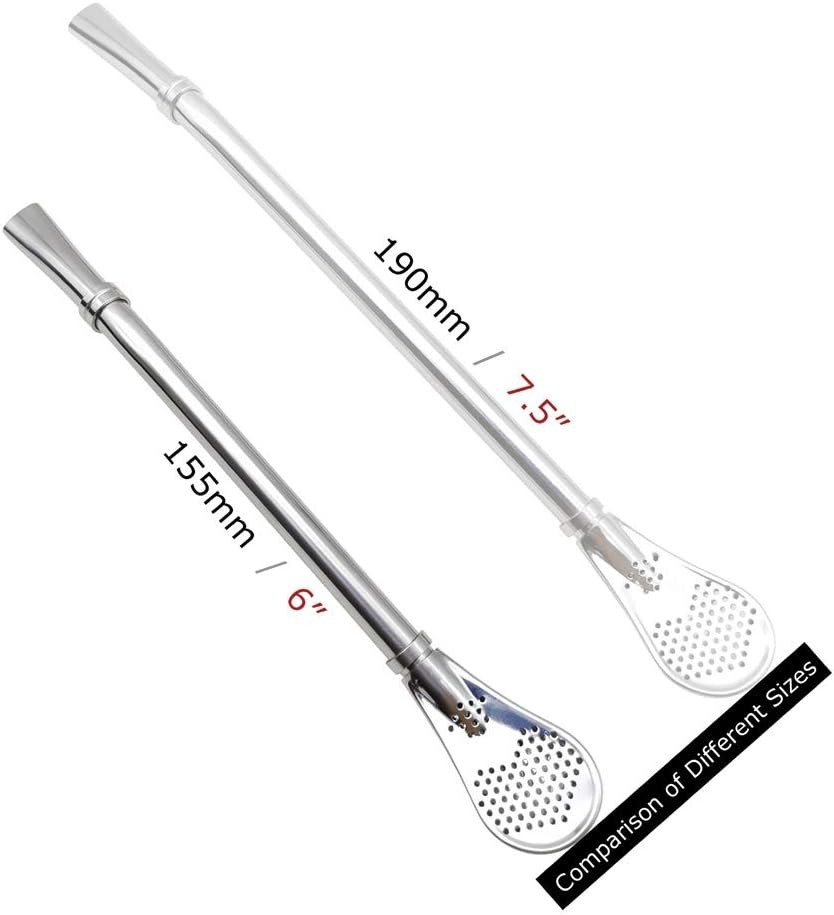 304 Food-Grade Stainless Steel Drinking Straws – Set of 2 for Yerba Mate Lovers