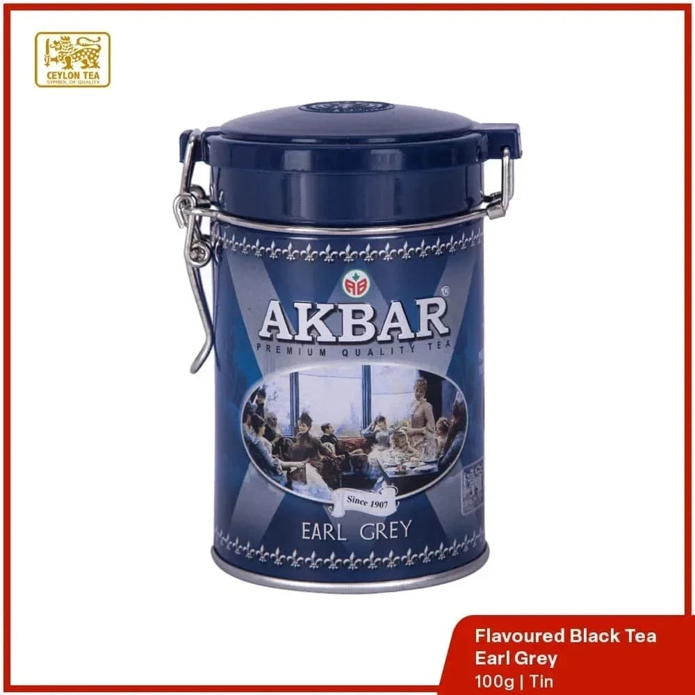 Akbar Classic Earl Grey Tea – 100g Tin free shipping world wide