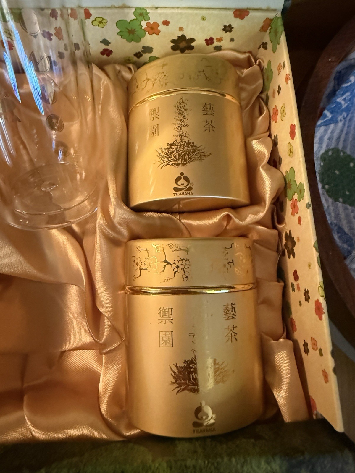 New Old Stock Teavana Imperial Blooming Collection Glass Set