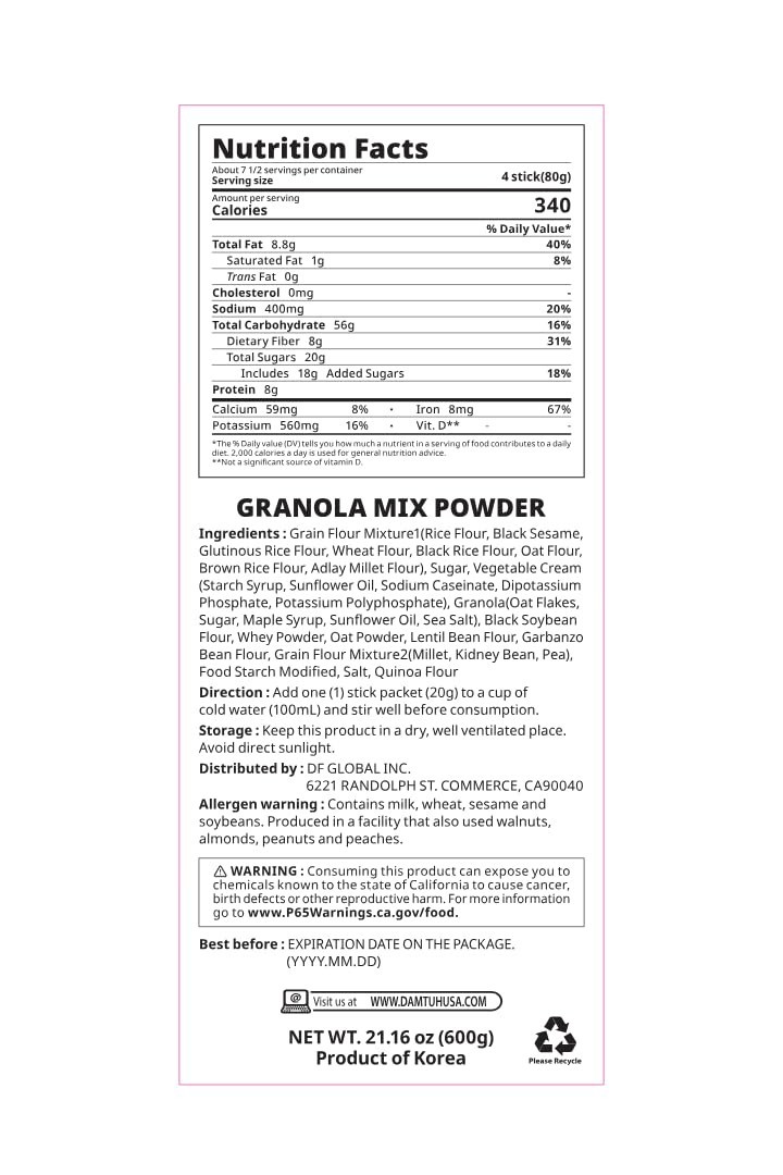 Korean Misugaru Grain Latte Mix – Roasted Multigrain Drink with Oats & Black Ses
