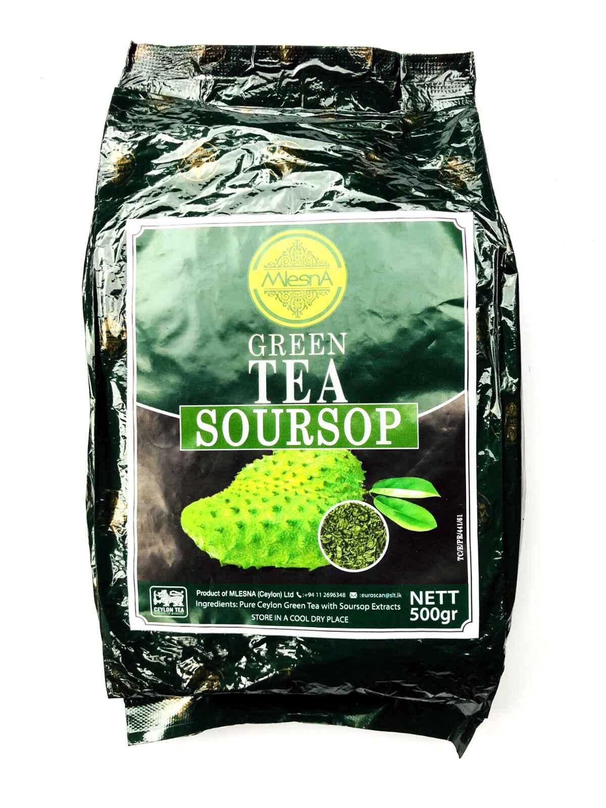 Mlesna Ceylon tea Soursop Green Tea with Natural Extracts 500g (17.63oz)