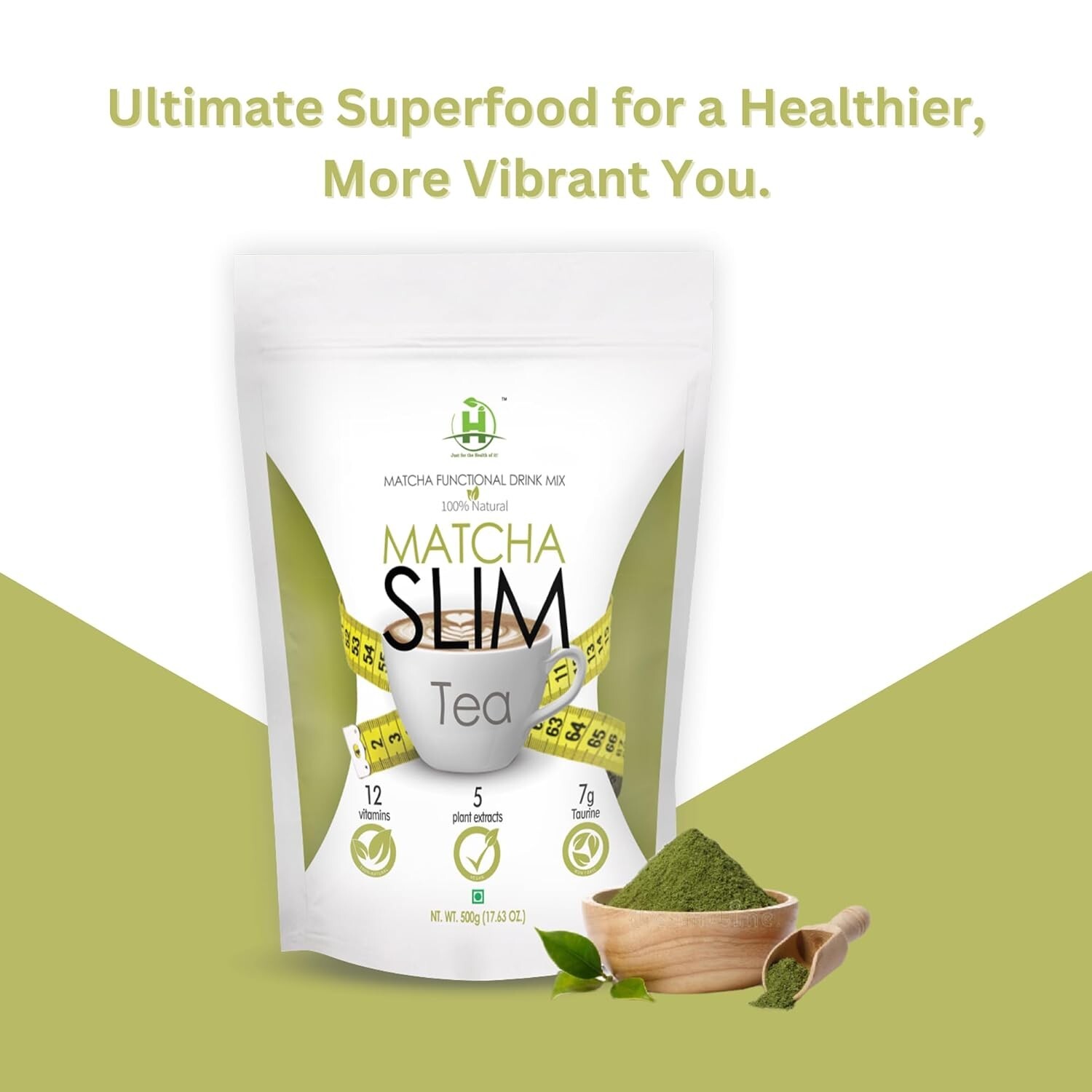 Matcha Slim Green Tea (500gm) Weight Management High In Antioxidants Detoxifying