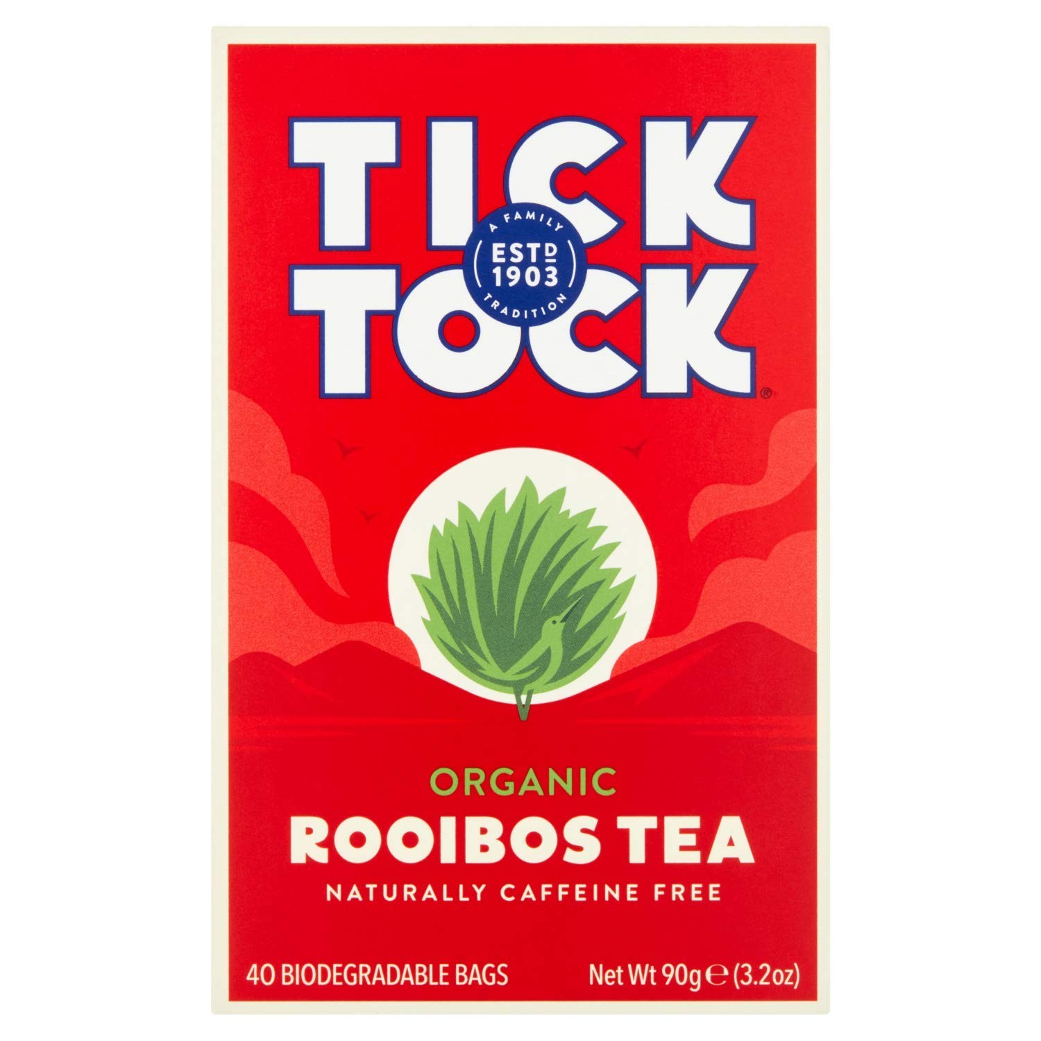 TEAS Organic Rooibos Tea Bags, Organic Original Rooibos Tea, 40 Count