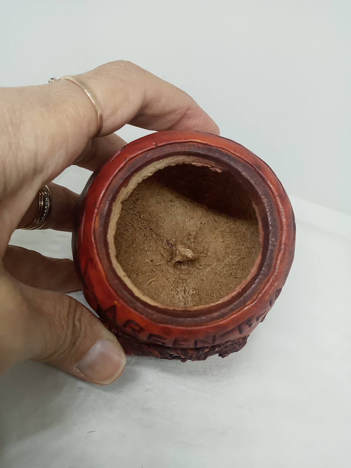 Argentina Unique Hand Made Wooden Yerba Mate Cup & Bombilla W Nature Design.