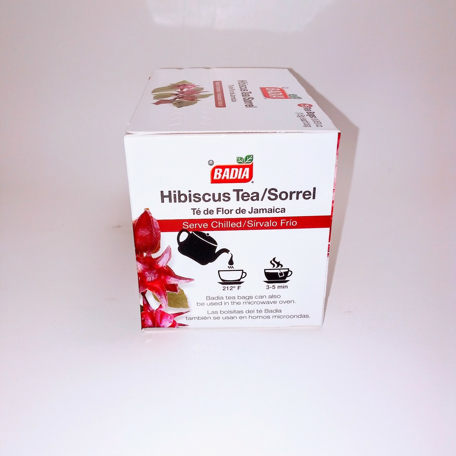 Badia Decaffeinated Hibiscus Tea Bags, 25 count (4 packs , 100 Tea bags)