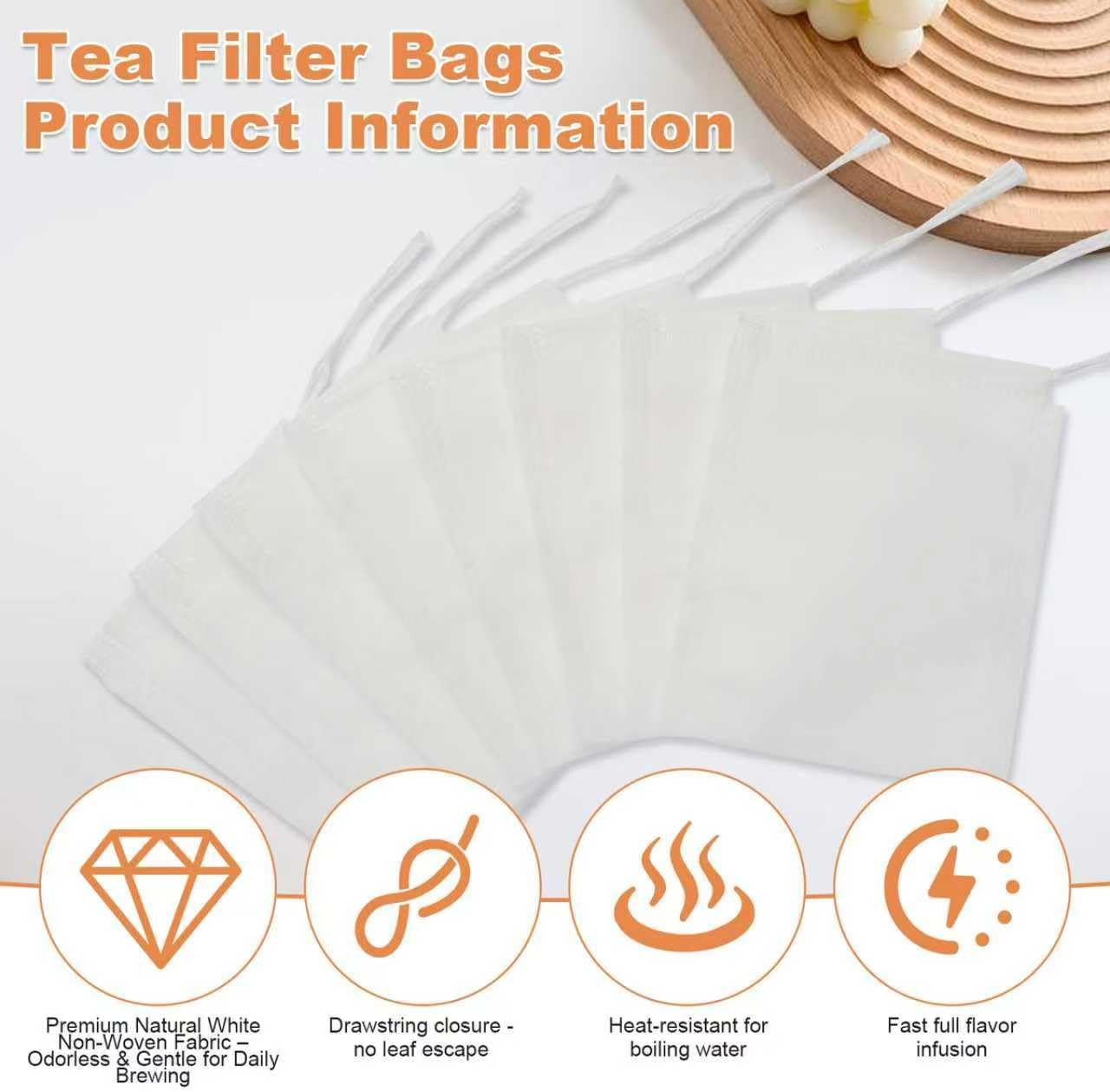400 PCS Tea Bags for Loose Leaf Tea, 3.54″ X 2.75″ Tea Bags Empty, Disposable Dr