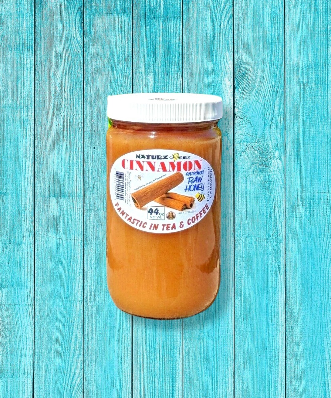 CINNAMON RAW HONEY 2.75 Lbs / 44oz 100% PURE UNFILTERED USA HONEY Glass Jar