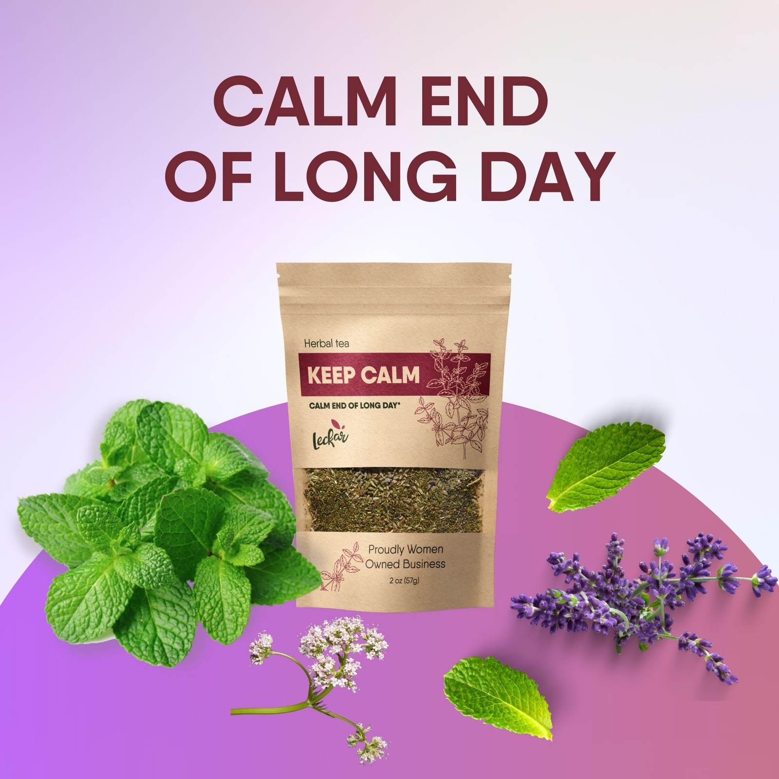 Keep Calm Valerian Root, Lavender, Peppermint Herbal Tea Loose Leaf Relaxing …