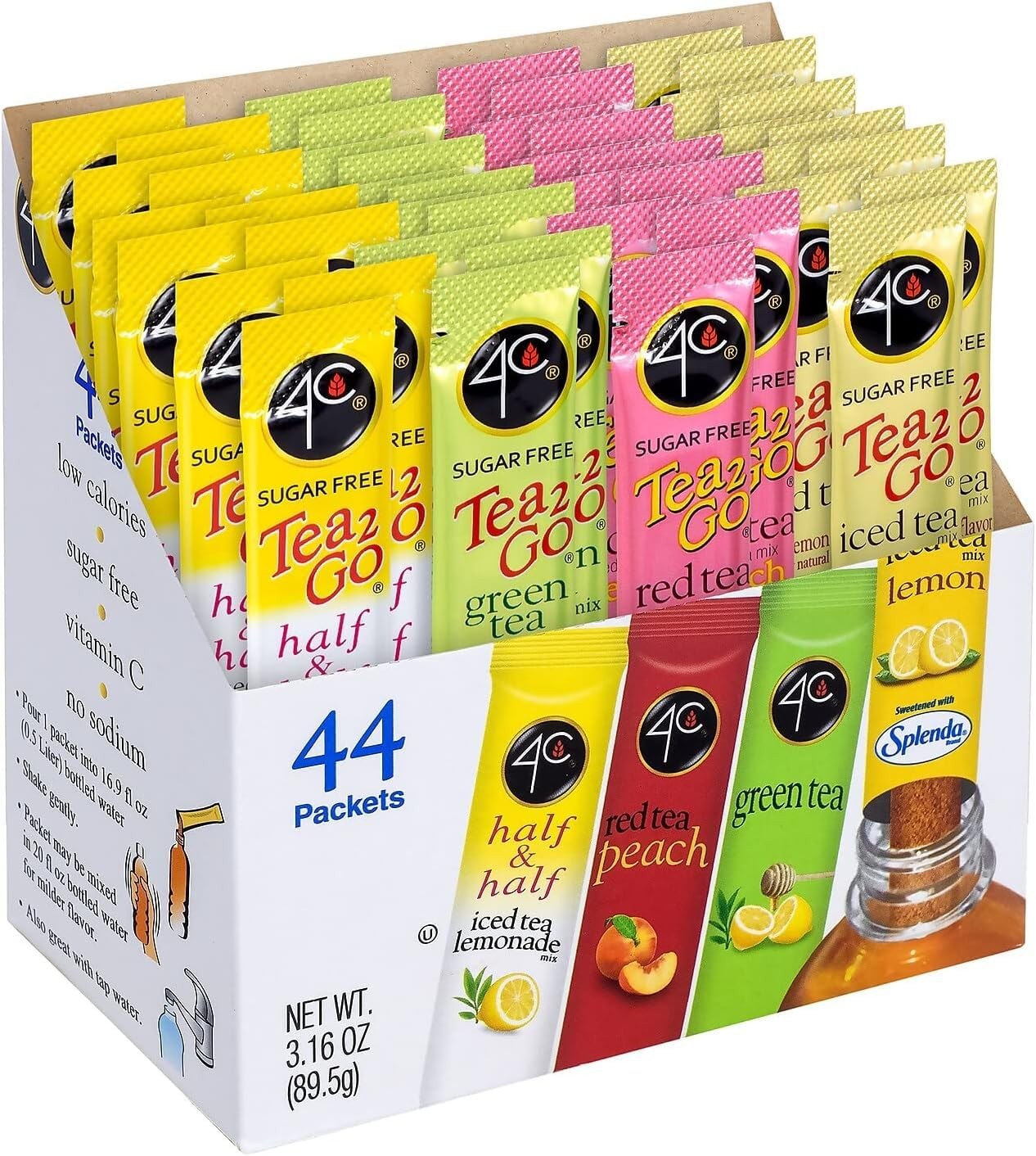 Iced Tea Drink Mix Packets, Sugar Free, 44 Count