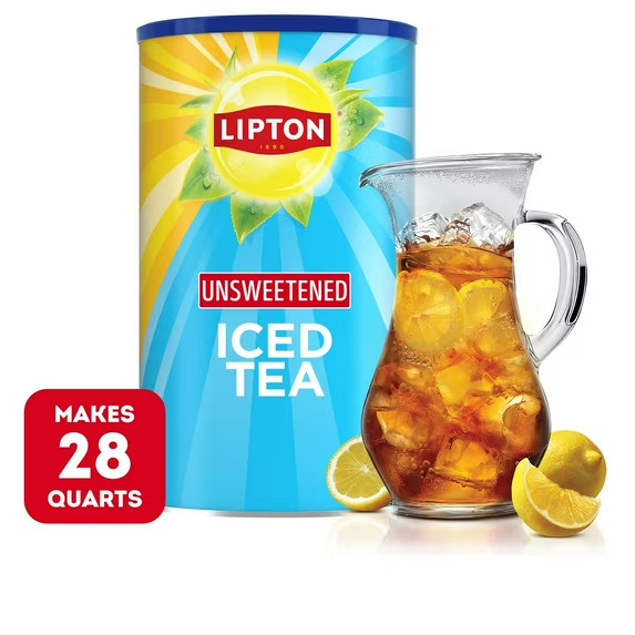 Lipton Caffeinated Unsweetened Instant Iced Tea 28 Quarts