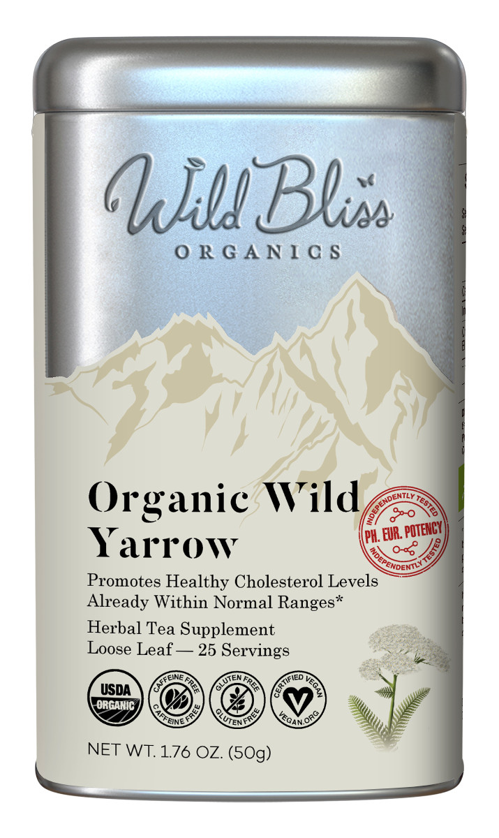 Organic Wild Yarrow Tea – Caffeine Free Herbal Tea – Pharmacopoeia Potency