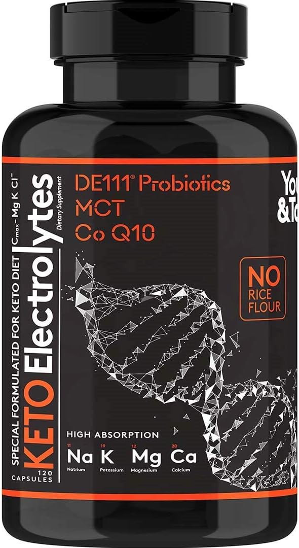 120 MCT Keto Electrolytes Pills | 150 mg Magnesium Probiotics Co Q 10 |…