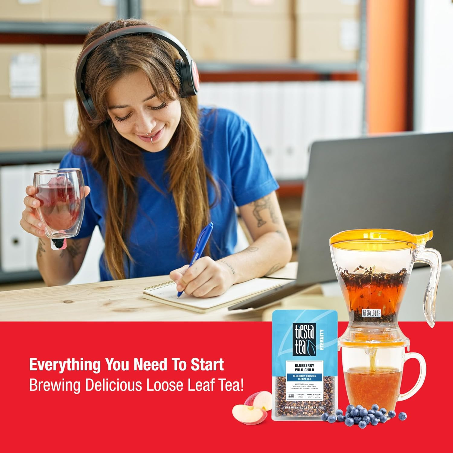 Ultimate Live Loose Leaf Kit, Tea Starter Kit with High to Non-Caffeinated Blend