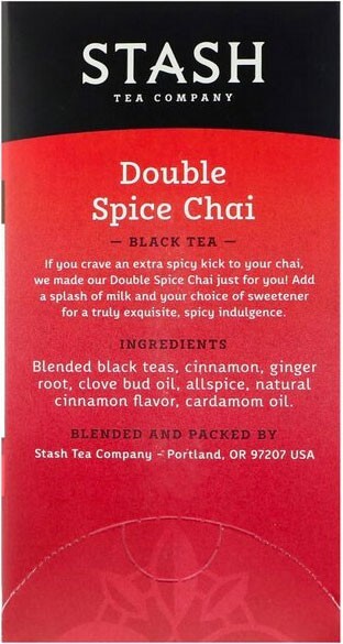 Stash Double Spice Chai Black Tea – 18 tea bags
