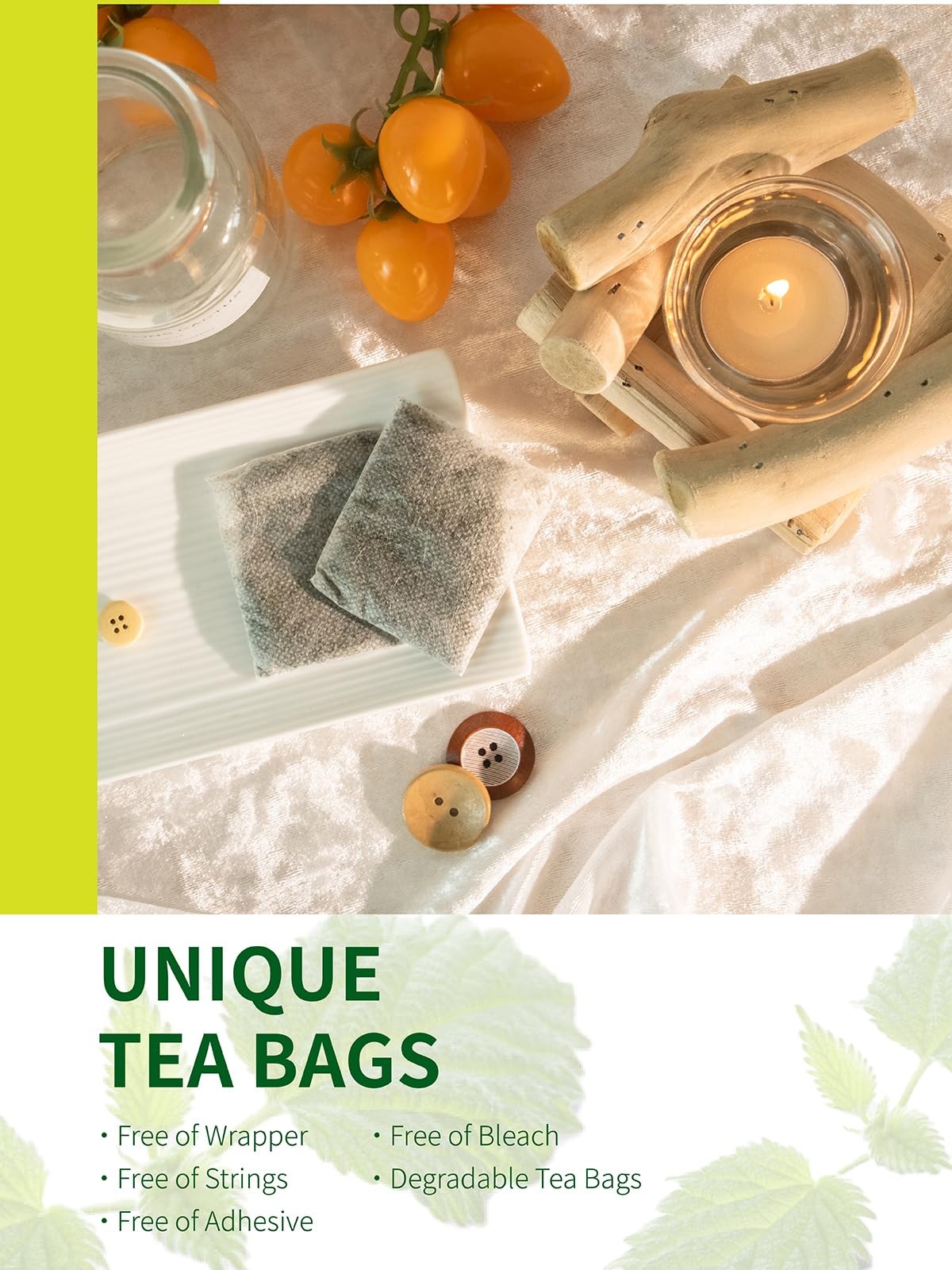 Nettle Leaf Tea Bags, Nettle Herbal Tea, Natural Stinging Nettle Tea, Caffein…