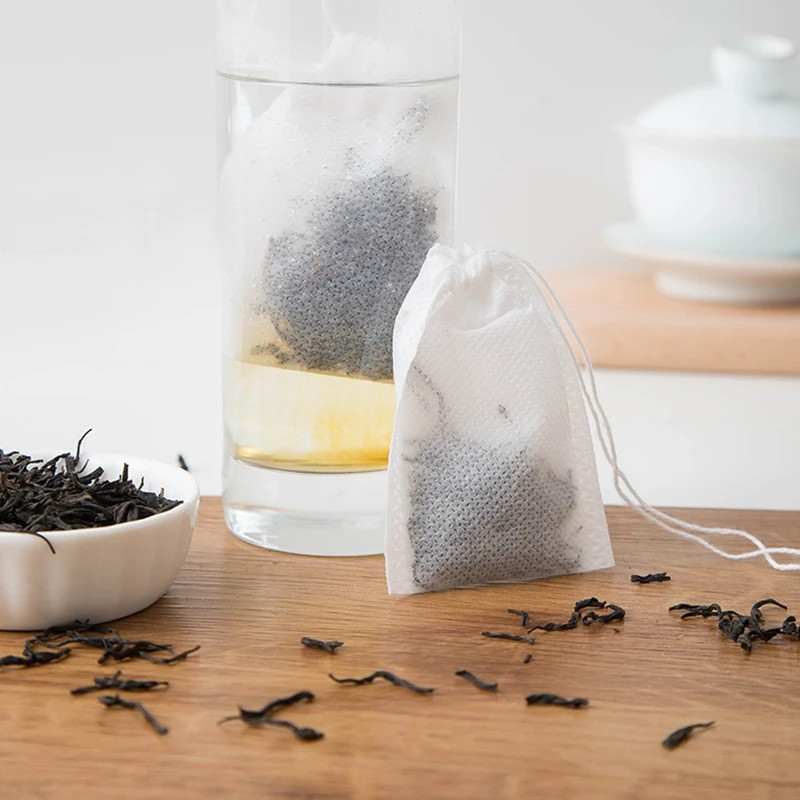 Disposable Empty Teabags with String Filter Paper for Loose Tea Herbs