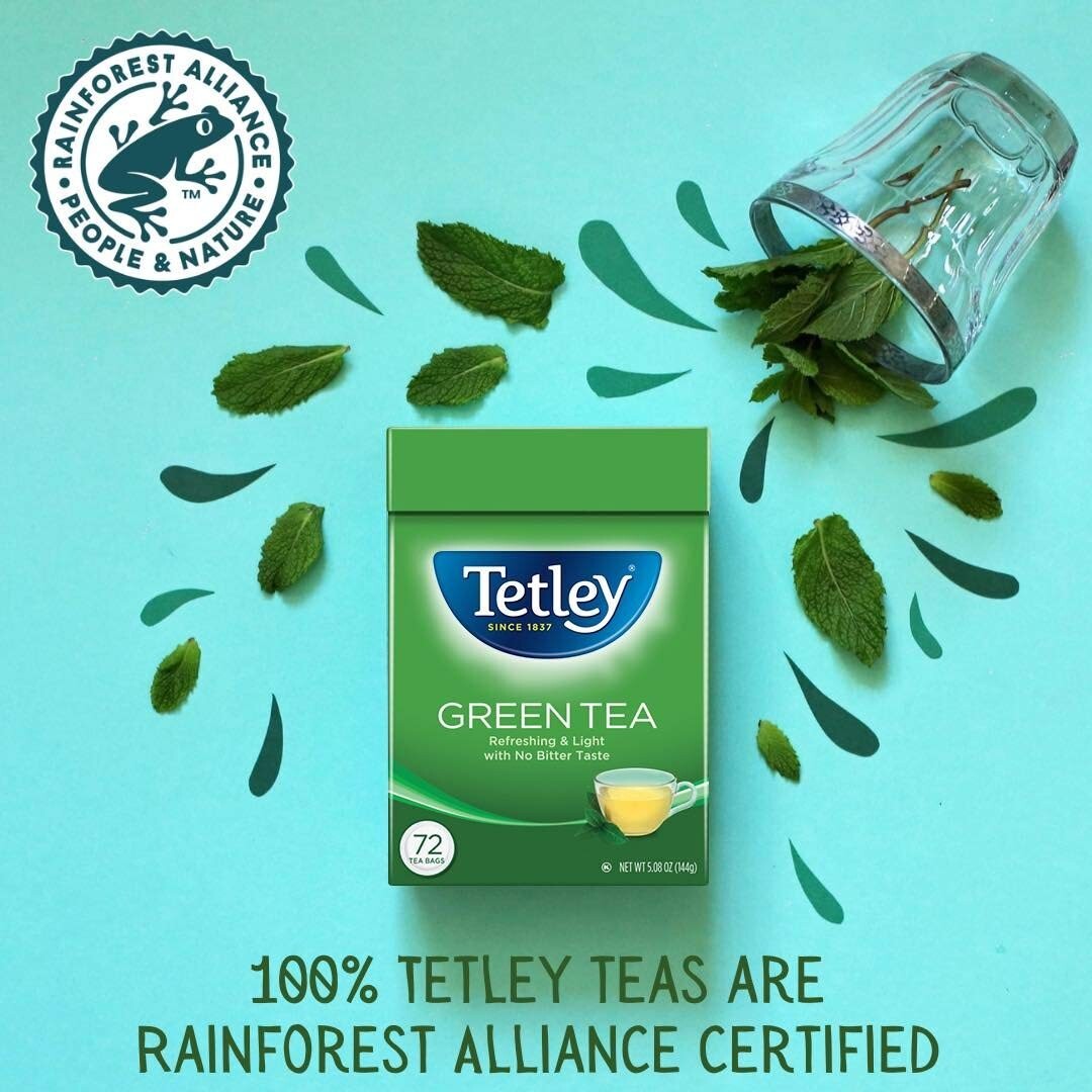 Tetley Tea Bags, Black and Green, 72 Count (Packaging may vary)