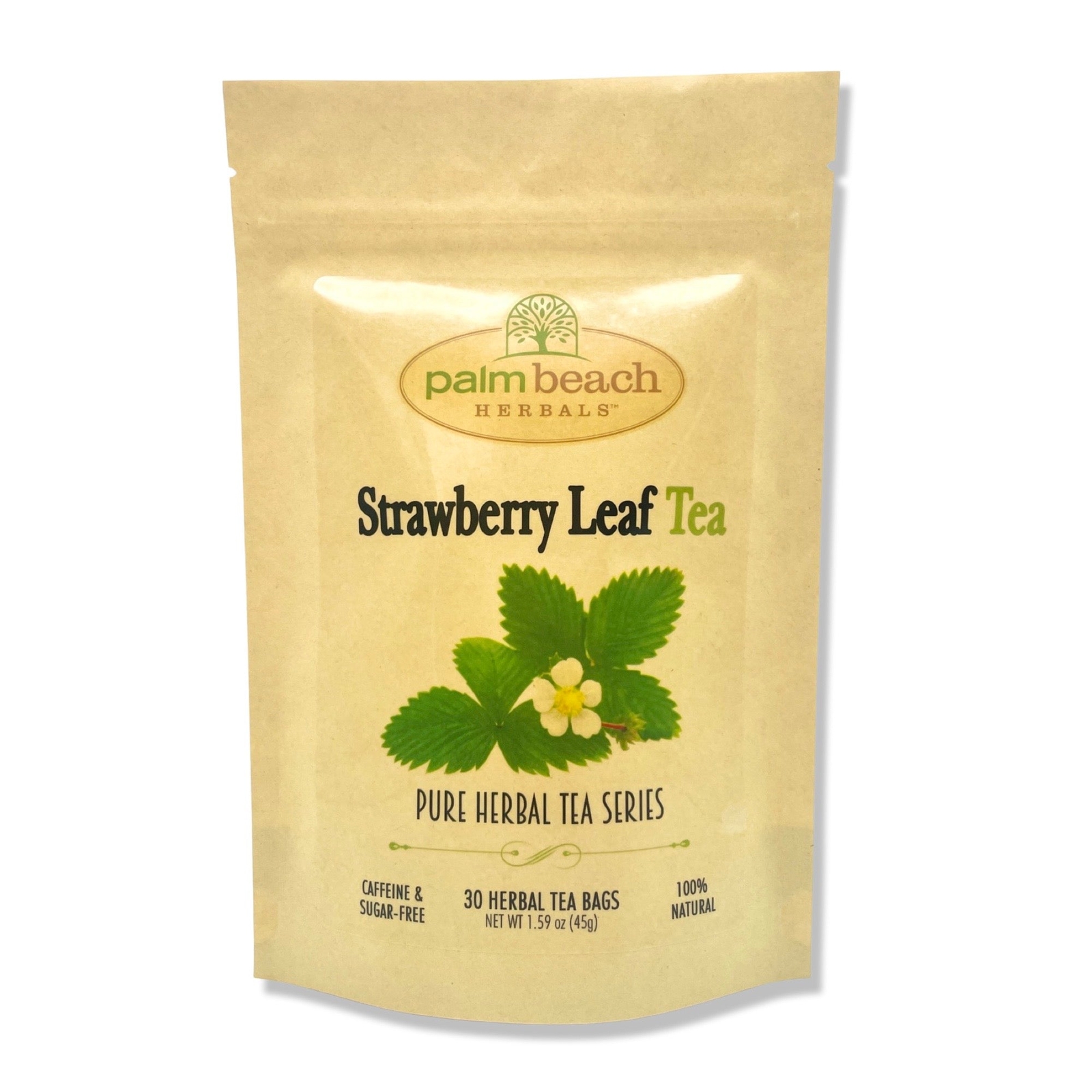 Strawberry Leaf Tea by Palm Beach Herbals | 30ct, Caffeine-Free