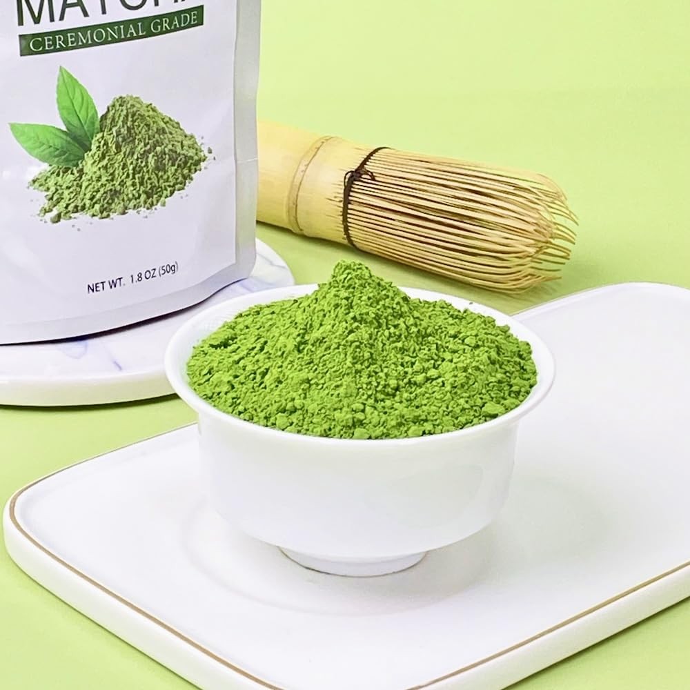 Ceremonial Matcha Powder – 1.76 oz (50g) – Great for Tea, Latte, Baking, Smoo…