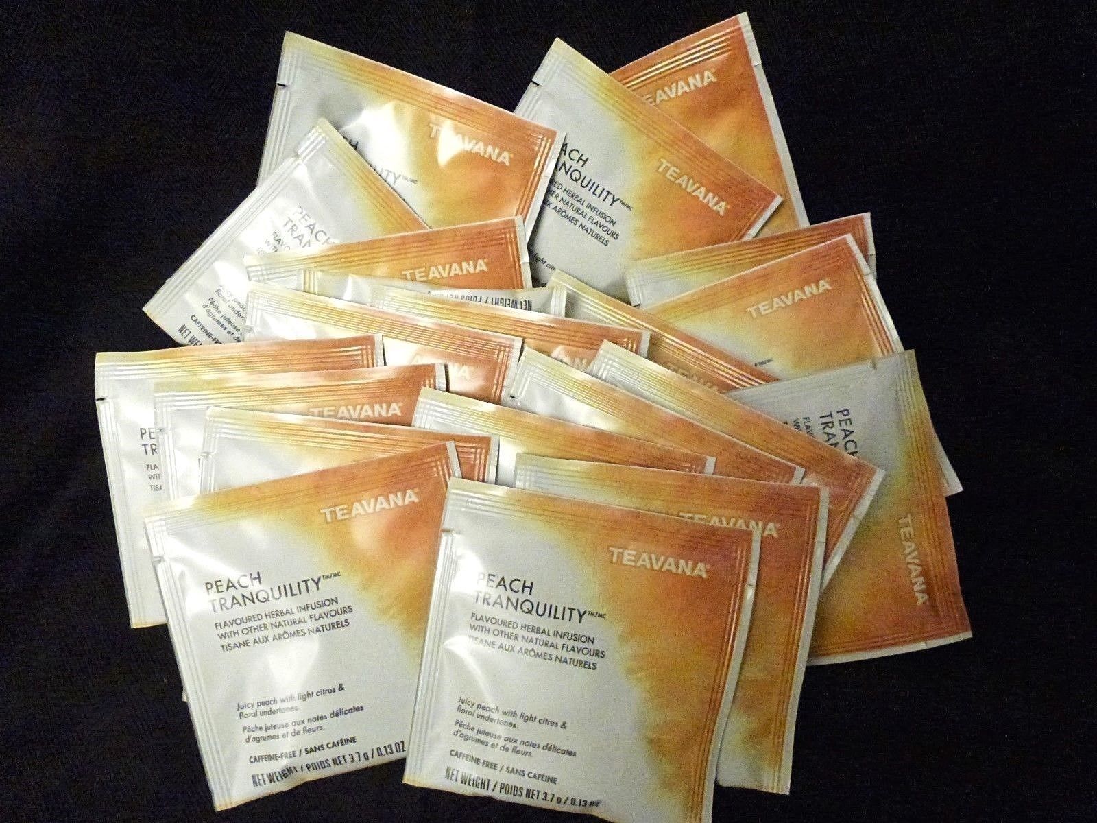 🌈 NEW! RARE 2024 STARBUCKS TEAVANA PEACH TRANQUILITY HERBAL 10 SACHETS TEA BAGS