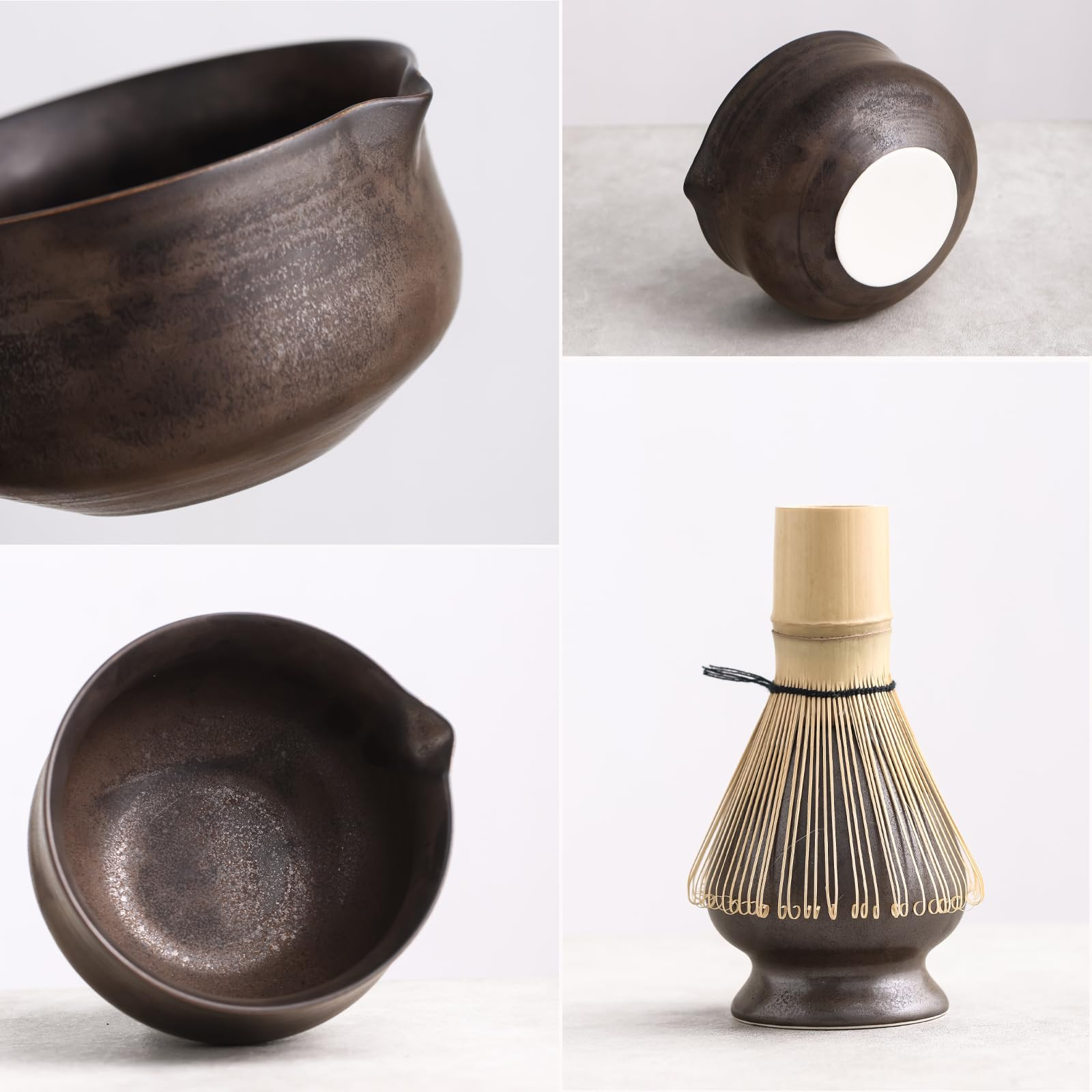 Matcha Set, Japanese Tea Set Includes Matcha Bowl with Spout, Matcha Whisk Ho…