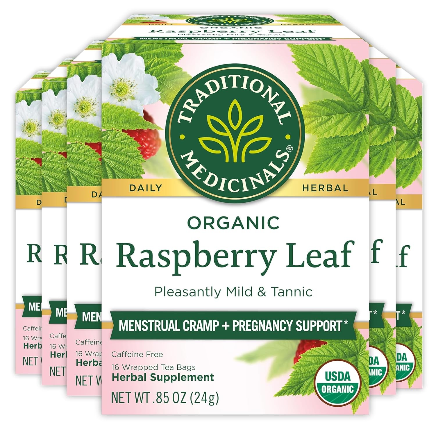 Traditional Medicinals Organic Raspberry Leaf Tea Supports Healthy Pregnancy