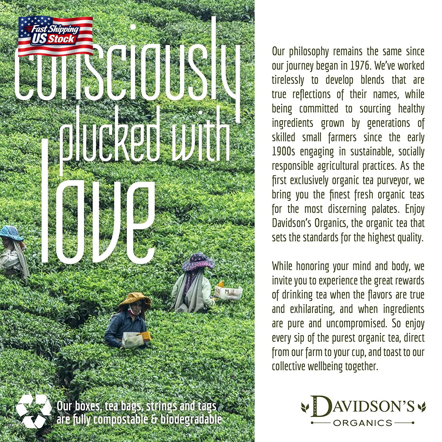 Davidson’S Organics, Gunpowder Green, Loose Leaf Tea, 16-Ounce Bag(Packaging May
