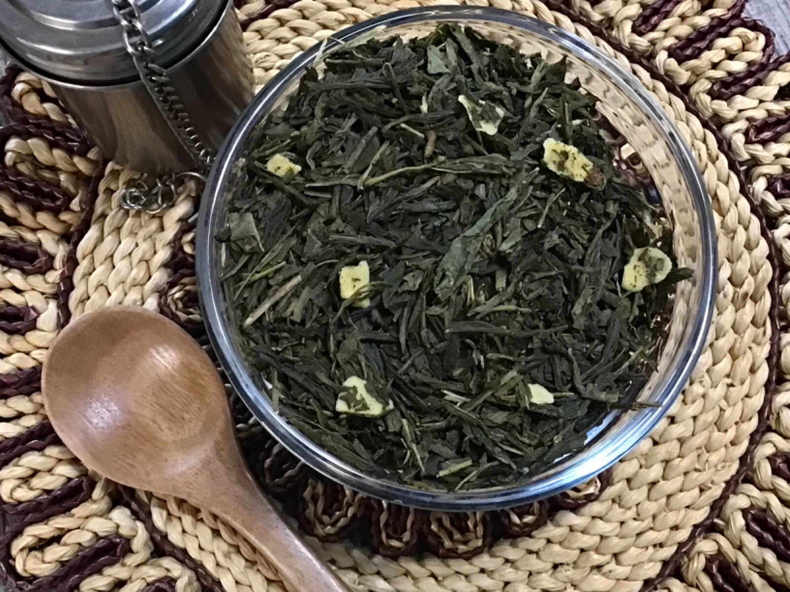 Honey Ginger Loose Leaf Green Tea 1.oz With Ginger Root