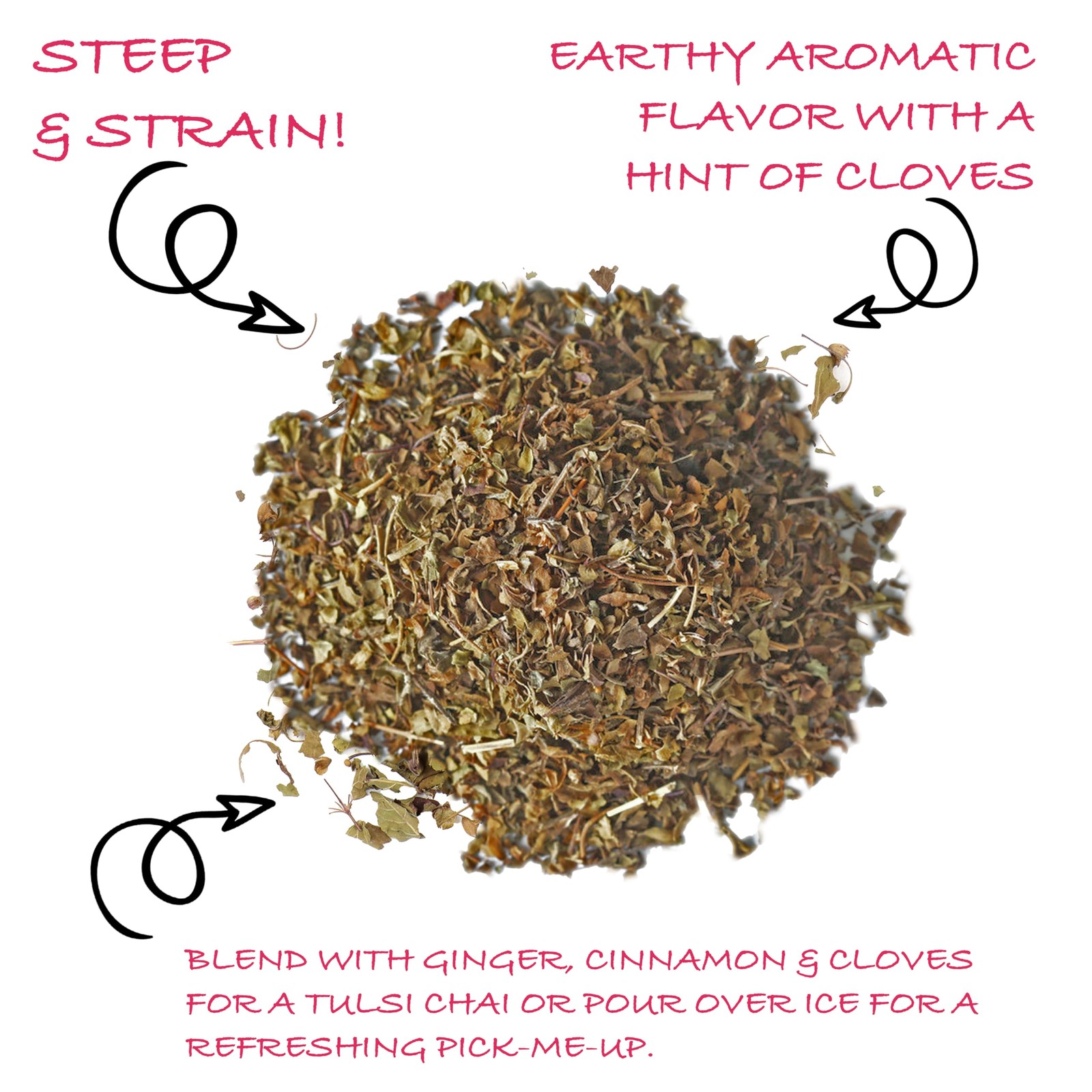 Organic Holy Basil Tea, 8oz – Tulsi Rama – Loose Leaf Premium Herbal Tea, 100…