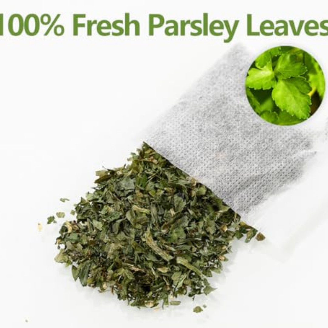 Premium 60 Parsley Tea Bags, Made with 100% Natural Parsley Leaves, Caffeine Fre