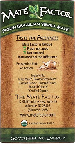 20 Count Organic Yerba Mate Dark Roast Tea Bags by The Mate Factor