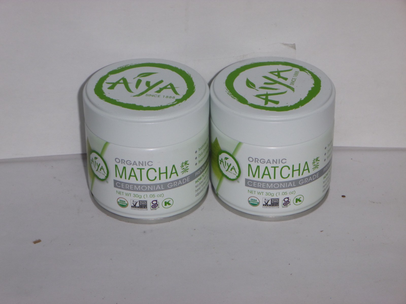 (2 pack) Aiya Matcha Tea Ceremonial Grade 30 Gram Each – Exp 12/26