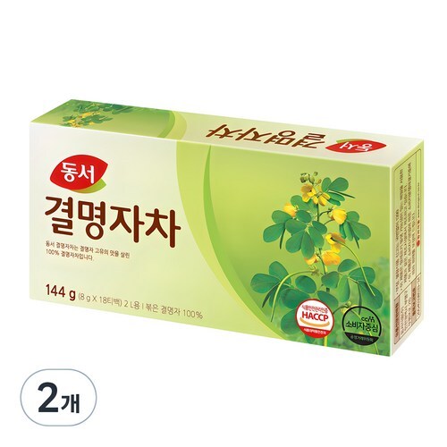 Dongseo Cassia Seed Tea 144g (8g x 18 tea bags), 2 Pack