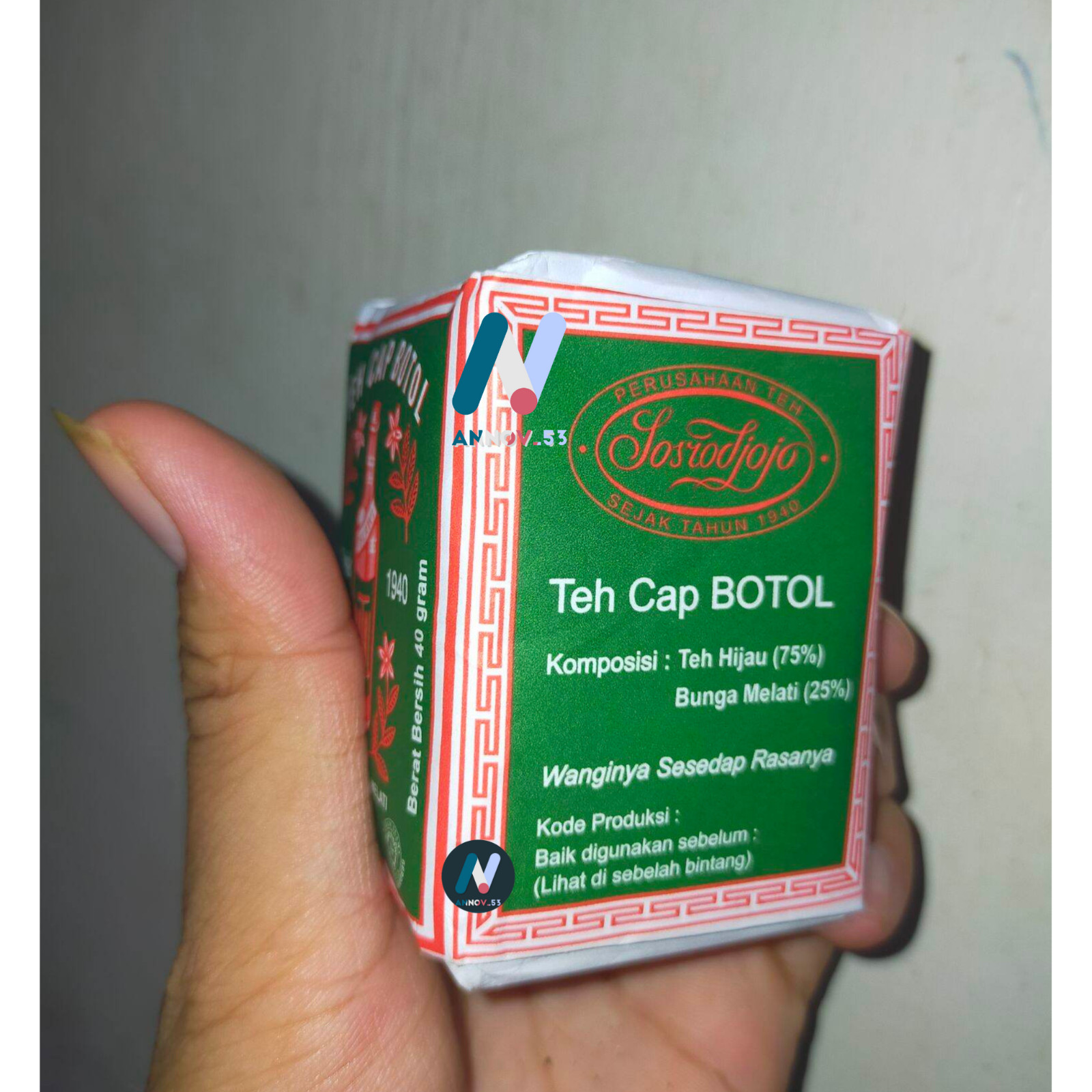 TEH CAP BOTOL Green Tea Jasmine Traditional Indonesian Legendary Since 1940 6PCS