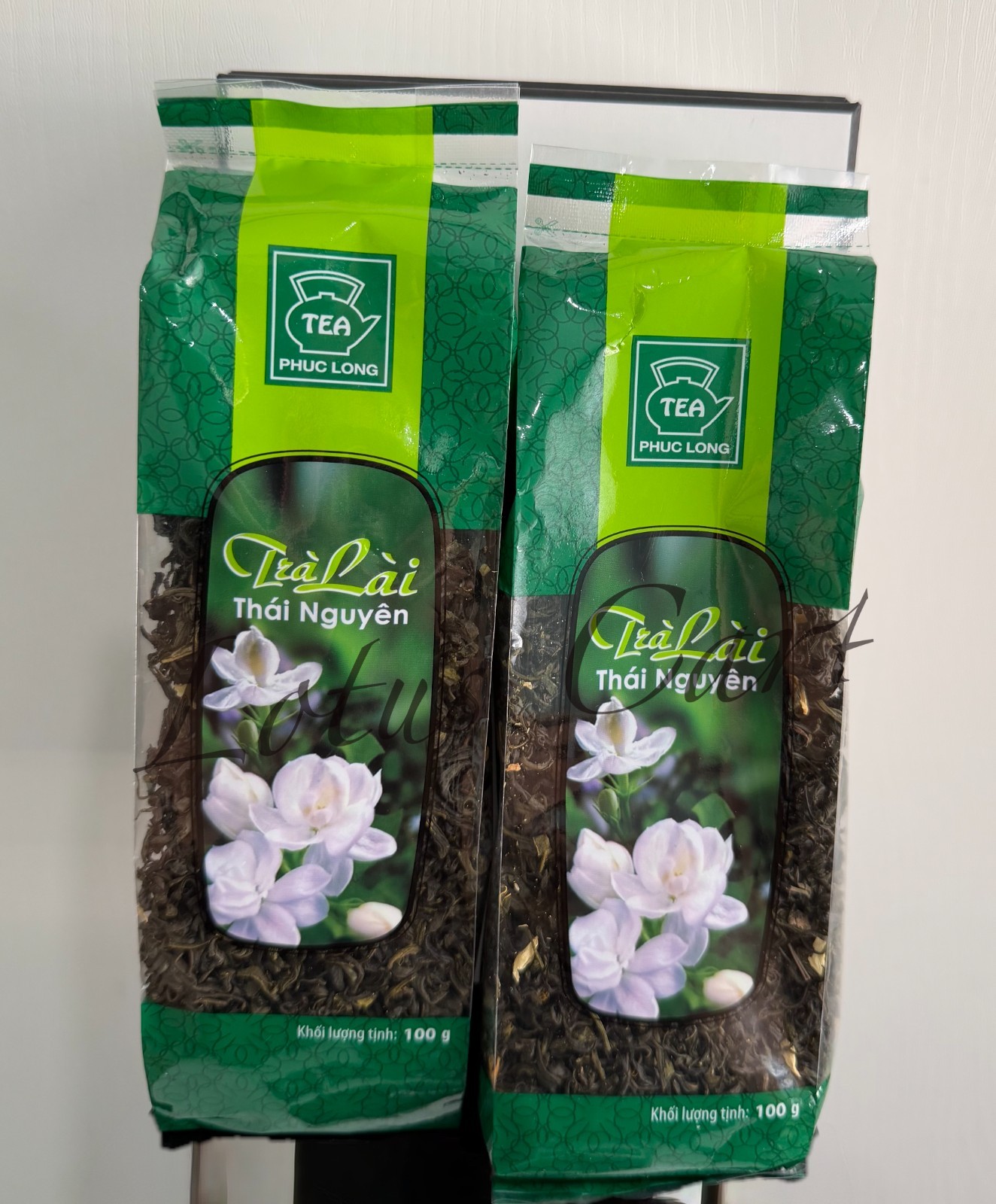 Vietnamese Jasmine Green Tea, Tra Lai Thai Nguyen Phuc Long, 2 Bags (100g/Bag)