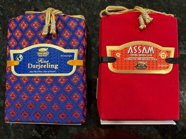 2 SAN-CHA Teas: 100mg Fine Darjeeling & 100mg Assam English Breakfast Loose Leaf
