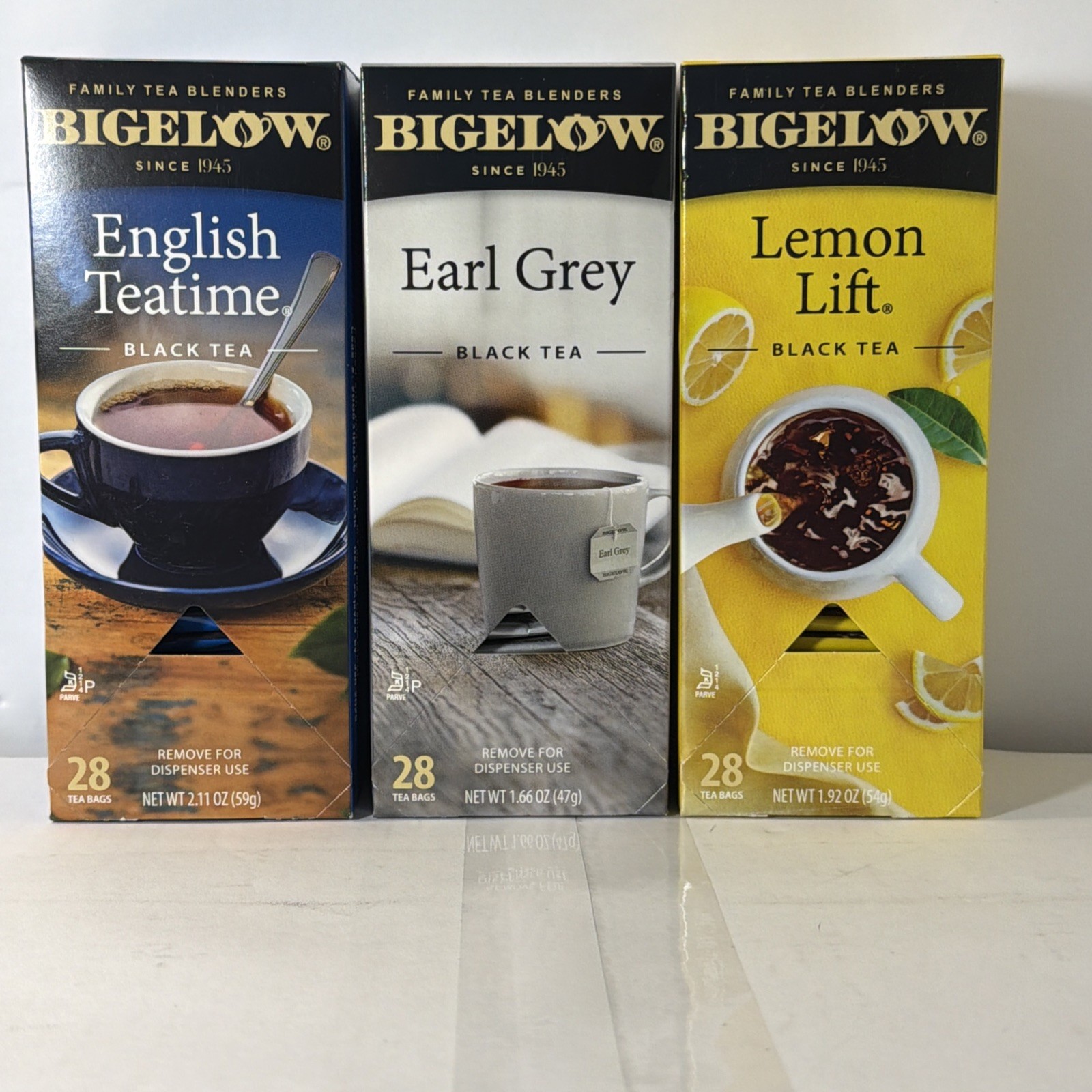 Lot of 3 Bigelow Boxes of Black Tea English, Earl Grey And Lemon Lift 84 Bags