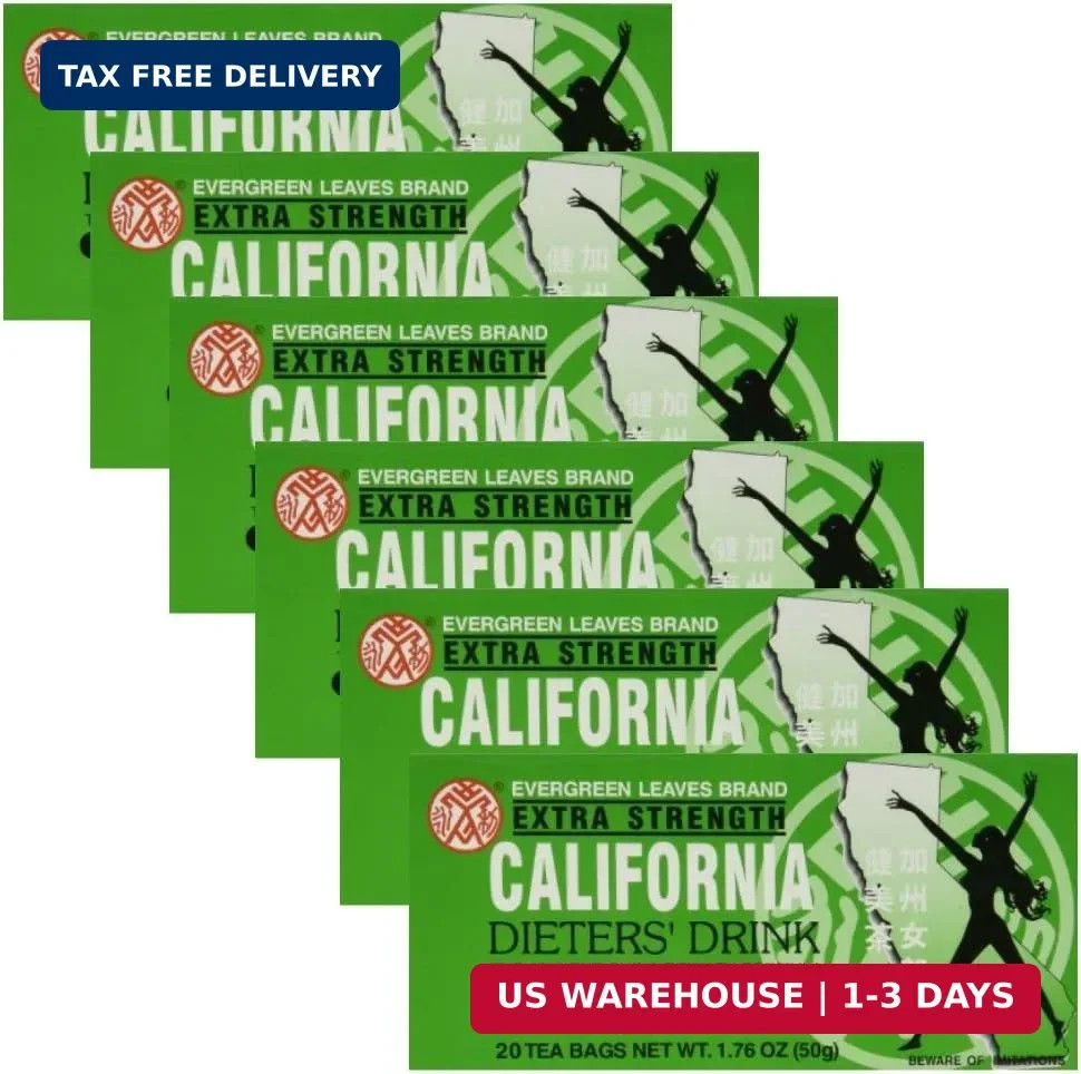 California Dieter’s Drink Extra Strength Tea, 20 Count (Pack of 6)