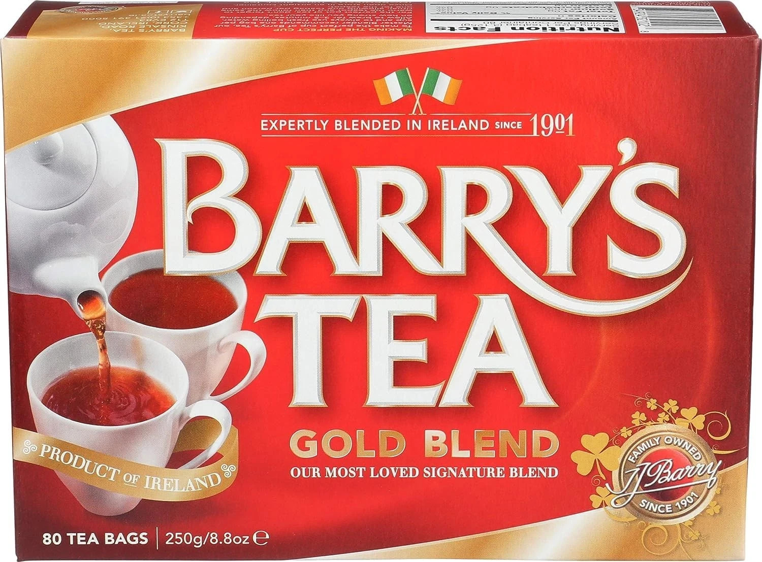 Barrys Gold Blend Tea Bags, 80 Count, 8.8 Ounce Pack of 6