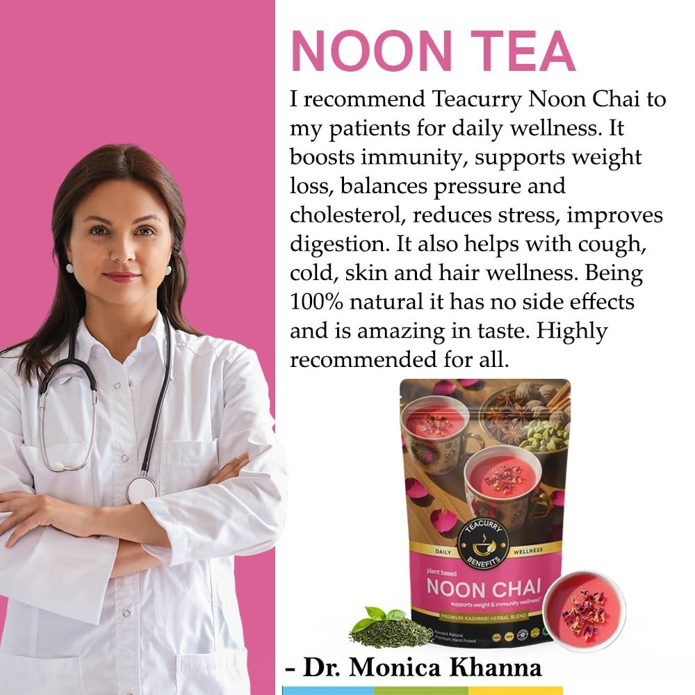 TEACURRY Noon Chai (Kashmiri Pink Tea) – Premium Kashmiri Leaf Tea | 50g